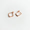 Boucles d'oreilles AITCHES - Jullie Square Earrings in Pink Gold Plated 925 Silver 58 Facettes SER1002RG