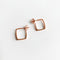 Boucles d'oreilles AITCHES - Boucles d'oreilles Jullie Square en argent 925 plaqué or rose 58 Facettes SER1002RG
