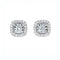 AITCHES - Náušnice pecky Embrace halo s diamanty z 18K bílého zlata 