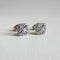 AITCHES - Náušnice pecky Embrace halo s diamanty z 18K bílého zlata 