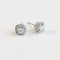 AITCHES - Náušnice pecky Embrace halo s diamanty z 18K bílého zlata 