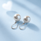 Boucles d'oreilles Boucles d’oreilles pendantes - Perles de culture de Tahiti rondes en or blanc 18K 58 Facettes 1783