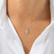 Collier AITCHES - Collier cluster diamant ovale en or blanc 18K 58 Facettes GPD1331WG