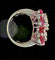 Bague 52.5 Bague cocktail - Rubis et diamants en or blanc 18 carats 58 Facettes bague rubis