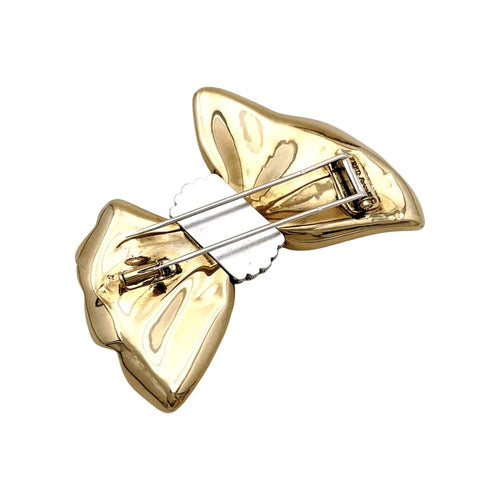 Broche Broche Fred, "Nœud", or jaune et acier. 58 Facettes 35428