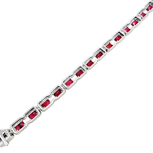 Bracelet Bracelet or blanc, diamants et rubis. 58 Facettes 35546