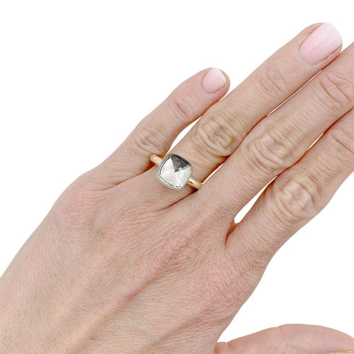 Bague 53 Bague Pomellato, "Nudo Classique", deux ors et topaze blanche. 58 Facettes 35620