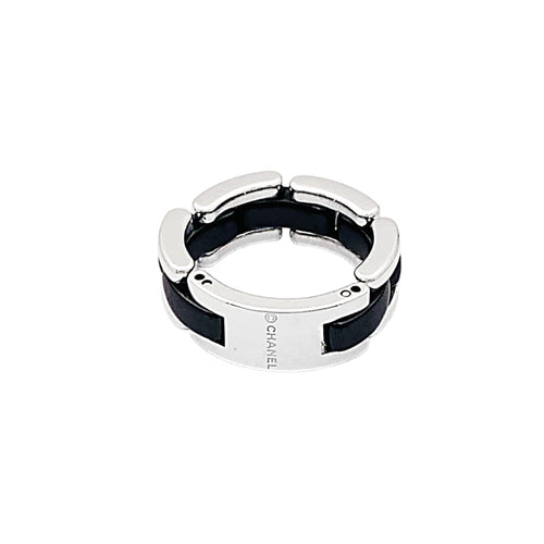 Bague 52 Bague Chanel, "Ultra", or blanc et céramique noire. 58 Facettes 35632