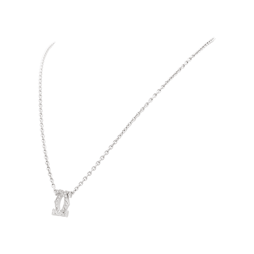Collier Collier Cartier, "Double C", or blanc et diamants. 58 Facettes 35642