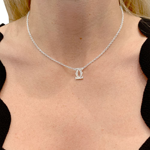 Collier Collier Cartier, "Double C", or blanc et diamants. 58 Facettes 35642