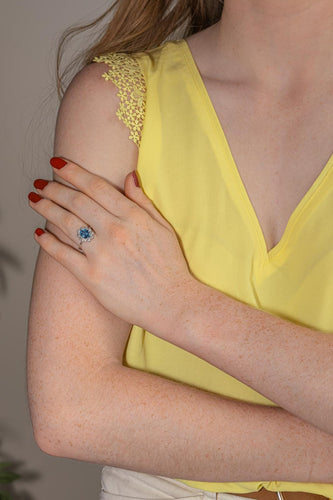 Bague 56 Bague  Pompadour Or blanc Saphir, Diamant 58 Facettes 5335505RV