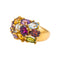 Bague 55 Bague  Cocktail Or jaune Grenat, Aigue-marine, Péridot 58 Facettes 5560099CN