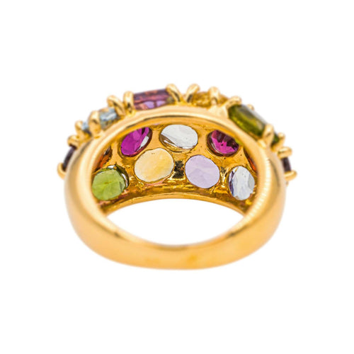 Bague 55 Bague  Cocktail Or jaune Grenat, Aigue-marine, Péridot 58 Facettes 5560099CN