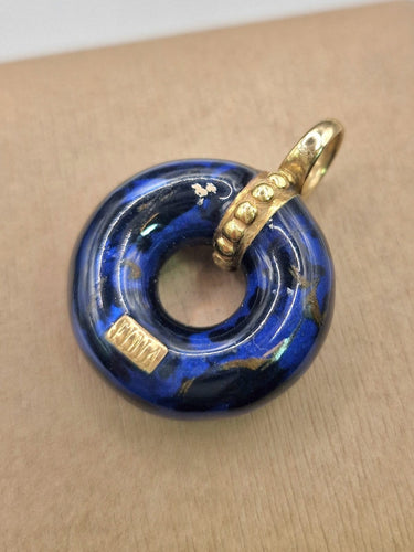 Pendentif FIDIA Florence - Pendentif lapis-lazuli en or jaune 18 kt 58 Facettes CV-053