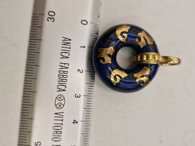 Pendentif FIDIA Florence - Pendentif lapis-lazuli en or jaune 18 kt 58 Facettes CV-053