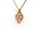Collier pendentif POIRAY coeur entrelace pm en or rose 18k +chaine 9k boite 58 Facettes 274664
