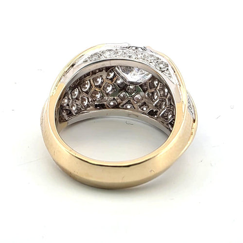 Bague Bague en or jaune avec diamants 58 Facettes 294/26 D