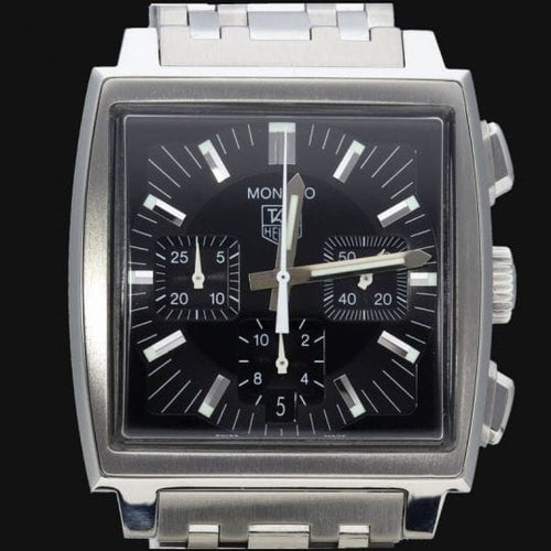Montre TAG Heuer Monaco - Montre chronographe en acier 58 Facettes MT46536