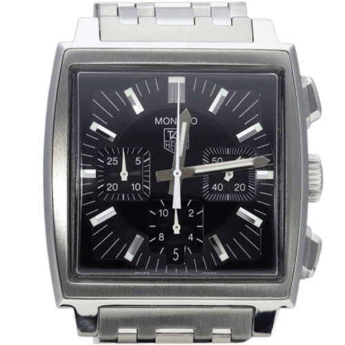 Montre TAG Heuer Monaco - Montre chronographe en acier 58 Facettes MT46536