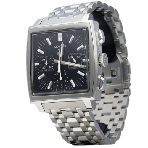 Montre TAG Heuer Monaco - Montre chronographe en acier 58 Facettes MT46536