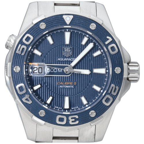 Montre TAG Heuer Aquaracer - Montre Calibre 5 en acier 58 Facettes MT46537