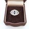 Bague 54 Anello en or jaune et blanc 18 kt avec saphir et diamants 58 Facettes 169/26 C