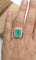 Bague 54 Bague émeraude octogonale en or blanc 18 kt 58 Facettes CV-056