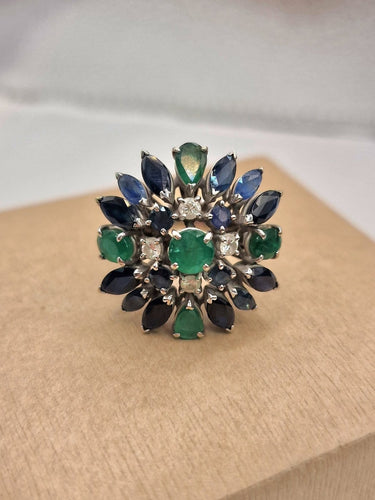 Bague 54 Bague Bouquet en or 18 kt 58 Facettes CV-057