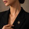 Broche Broche ancienne 19e siècle Or rose, Émeraudes, Perle et Diamant 58 Facettes OC-65000094