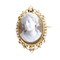 Broche Broche-pendentif camée en or jaune, agate et perles fines 58 Facettes 65000054