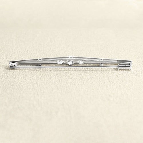 Broche Broche barrette Or blanc et Diamants 58 Facettes 65000057