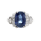 Bague 50 Bague en or blanc avec saphir et diamants 58 Facettes 61100135