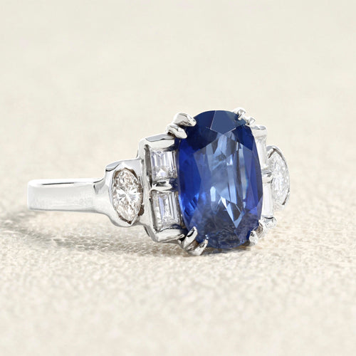 Bague 50 Bague Or blanc Saphir et Diamants 58 Facettes 61100135