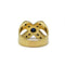 Bague 51.5 Chevalière - Bague en or jaune et blanc diamants saphir 58 Facettes 260126R