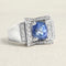 Bague 56 Bague Or blanc, Saphir et Diamants 58 Facettes 61100163