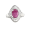 Bague 60 Bague en or blanc, rubis et diamants 58 Facettes 61600016