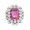 Bague 53 Bague en or blanc avec rubis de Birmanie et diamants 58 Facettes 61100139