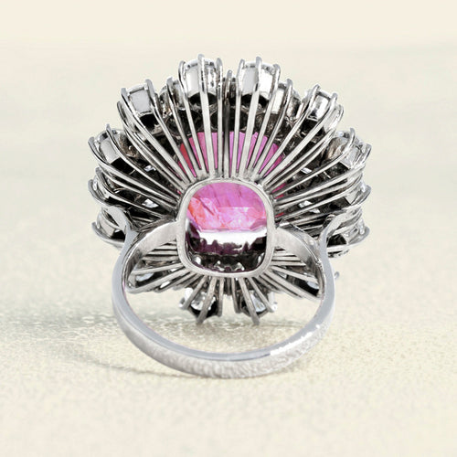 Bague 53 Bague Or blanc, Rubis de Birmanie et Diamants 58 Facettes 61100139