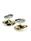 Boutons de manchette Hermès - Boutons de manchette en argent et or jaune 18K 58 Facettes HERMES BM