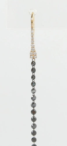 Pendentif Pendants d'oreille - diamants noirs et blancs en or jaune 18 cts 58 Facettes LP245