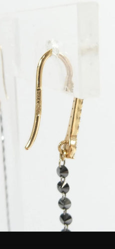 Pendentif Pendants d'oreille - diamants noirs et blancs en or jaune 18 cts 58 Facettes LP245
