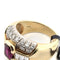 Bague 54 Bague en or jaune avec diamants et rubis central 58 Facettes NOCODE RUBY