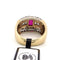 Bague 54 Bague en or jaune avec diamants et rubis central 58 Facettes NOCODE RUBY