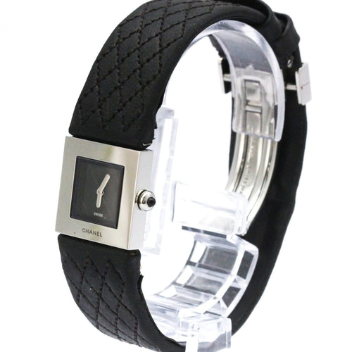 Montre Chanel Matelasse Quartz Watch Stainless Steel and Quilted Leather 58 Facettes nvavwk5zxr