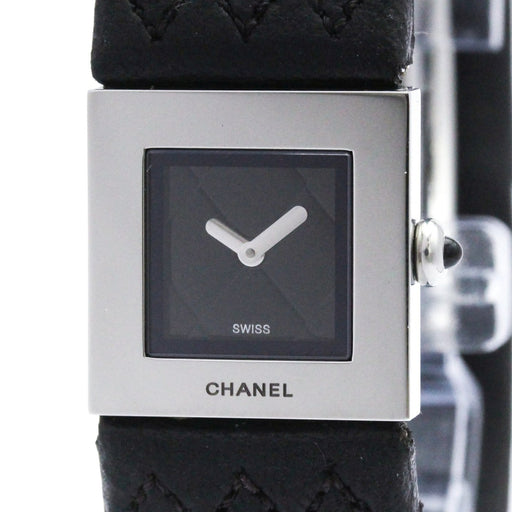 Montre Chanel Matelasse Quartz Watch Stainless Steel and Quilted Leather 58 Facettes nvavwk5zxr