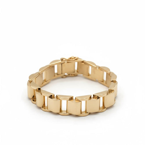 Bracelet Tank - Bracelet articulé en or jaune 58 Facettes 1.0001061/6