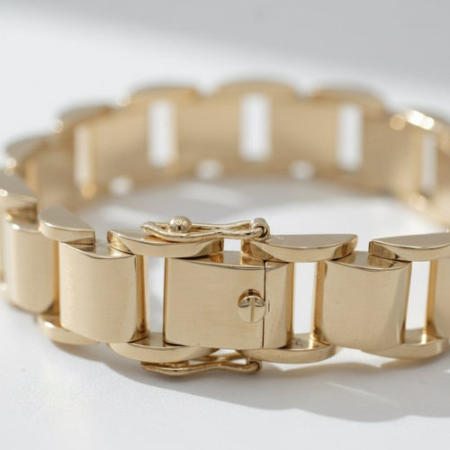 Bracelet Tank - Bracelet articulé en or jaune 58 Facettes 1.0001061/6