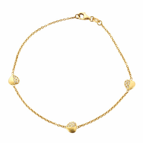 Herzarmband aus Gold und Zirkonia 58 Facettes BO/230081