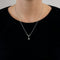 Colar com pendente em ouro branco e zircões 58 Facettes BO/230104/