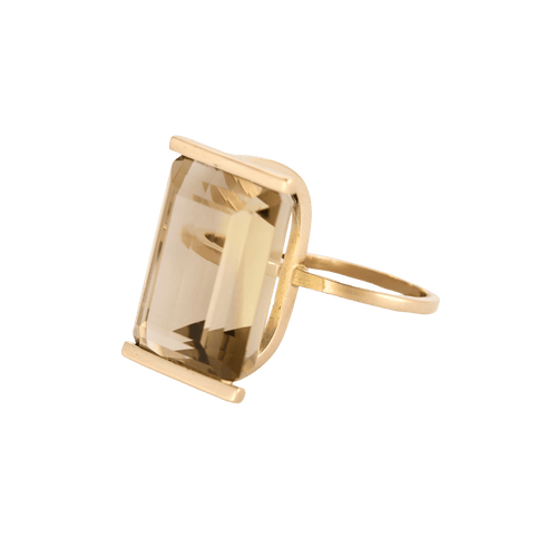 Bague 51 Bague vintage design en or jaune et citrine 58 Facettes BO/240008